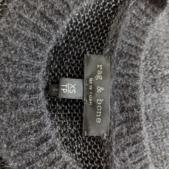 Rag & Bone black wool sweater with sheer detail - Picture 4 of 13